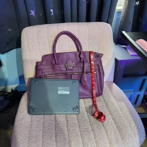 JustFab Purple PU laptop bag 17x12